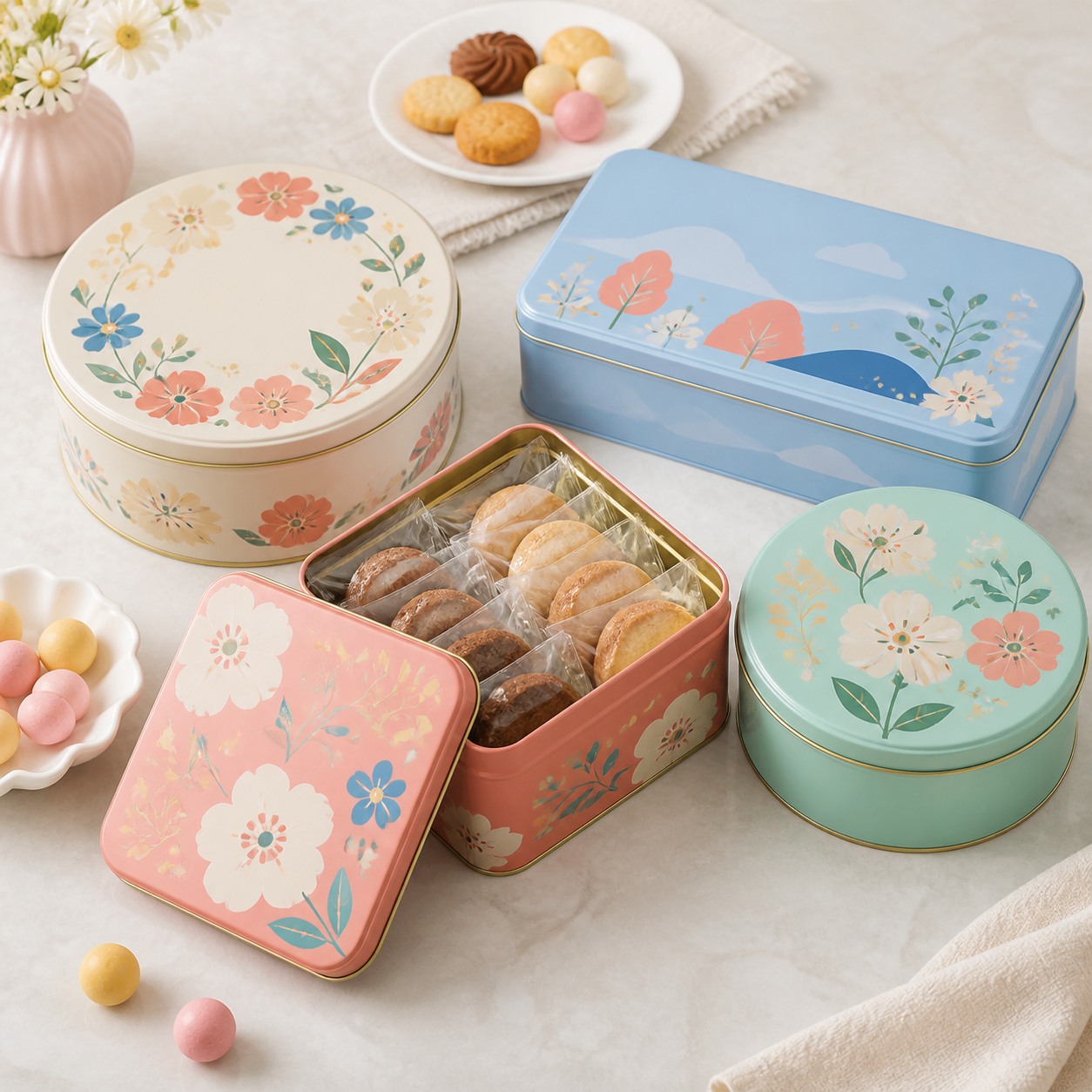 Custom Tin Box Packaging for Tea and Gift Products