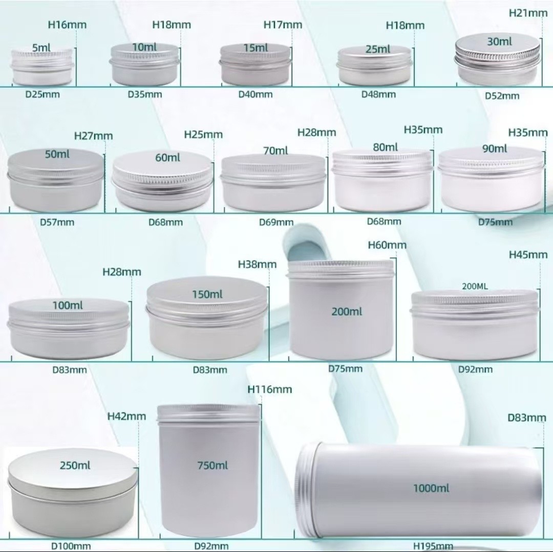 Silver Round Aluminum Box